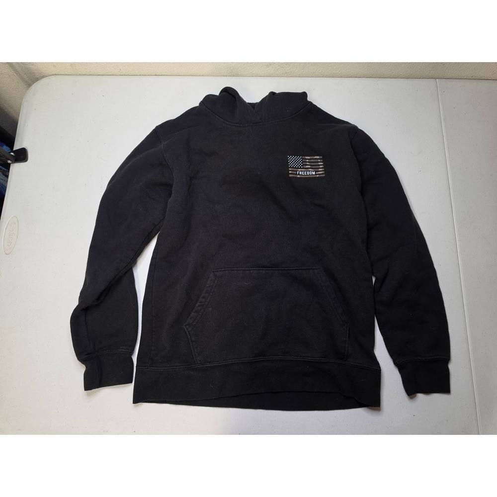 Howitzer Youth Large Black Freedom Camo American Flag Pullover Hoodie Sweatshirt